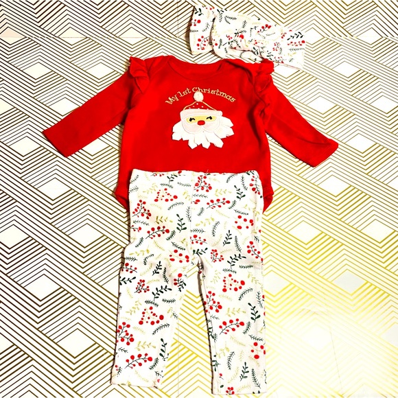 Baby Essentials Other - My First Christmas Onesie with matching Pants and Headband